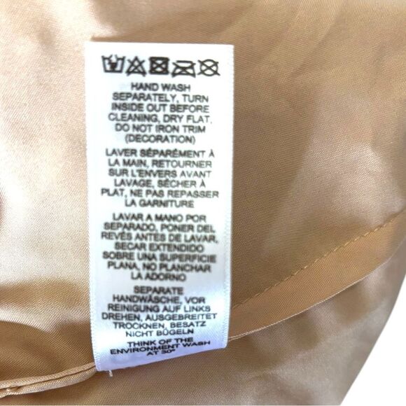 NWT ASOS Drape Back Pencil Dress Iridescent Sequins Beads Blush Midi Women's 10 - Picture 13 of 13